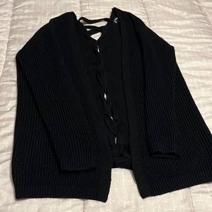 Girls black cardigan size 10/12 L